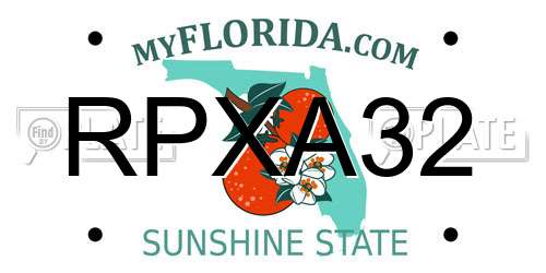 RPXA32 Florida License Plate