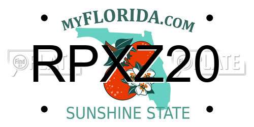 RPXZ20 Florida License Plate