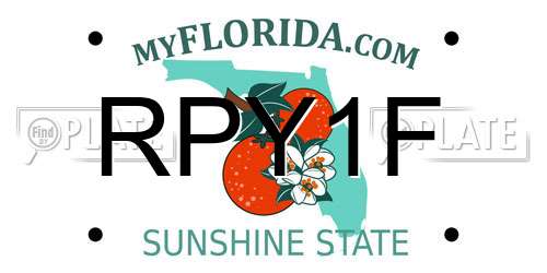 RPY1F Florida License Plate