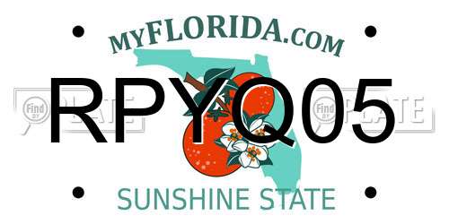 RPYQ05 Florida License Plate