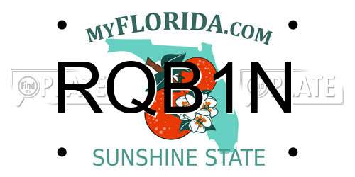 RQB1N Florida License Plate