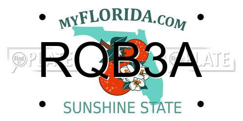 RQB3A Florida License Plate