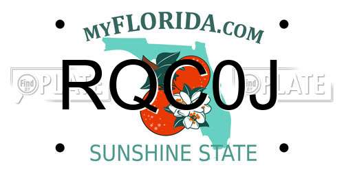 RQC0J Florida License Plate
