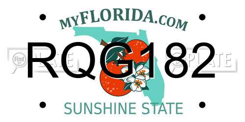 RQG182 Florida License Plate
