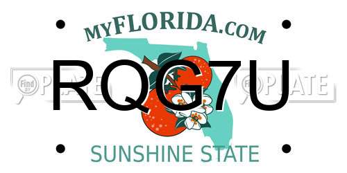RQG7U Florida License Plate
