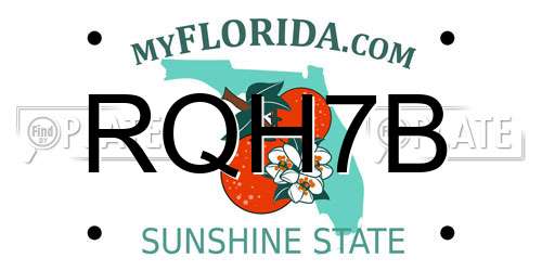 RQH7B Florida License Plate