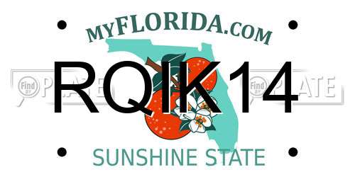 RQIK14 Florida License Plate