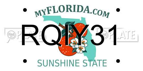 RQIY31 Florida License Plate