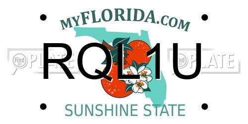 RQL1U Florida License Plate