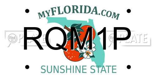 RQM1P Florida License Plate