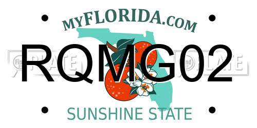 RQMG02 Florida License Plate