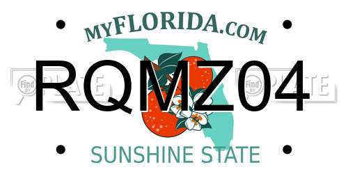 RQMZ04 Florida License Plate