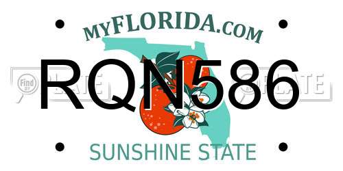 RQN586 Florida License Plate