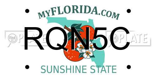 RQN5C Florida License Plate