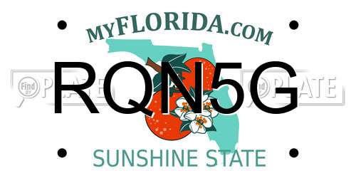 RQN5G Florida License Plate