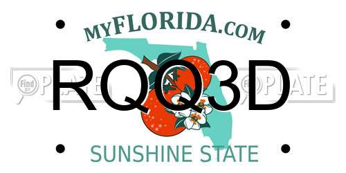 RQQ3D Florida License Plate