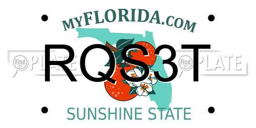RQS3T Florida License Plate
