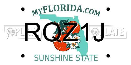 RQZ1J Florida License Plate
