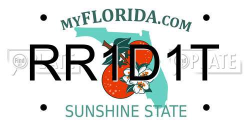 RR1D1T Florida License Plate