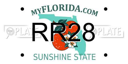 RR28 Florida License Plate