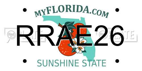 RRAE26 Florida License Plate