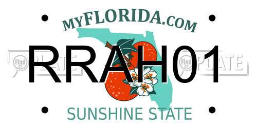 RRAH01 Florida License Plate
