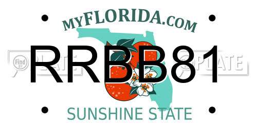 RRBB81 Florida License Plate