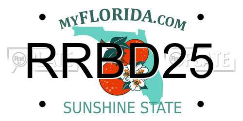 RRBD25 Florida License Plate