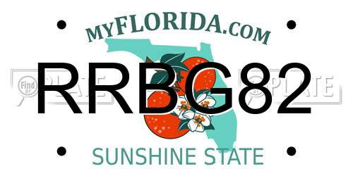 RRBG82 Florida License Plate