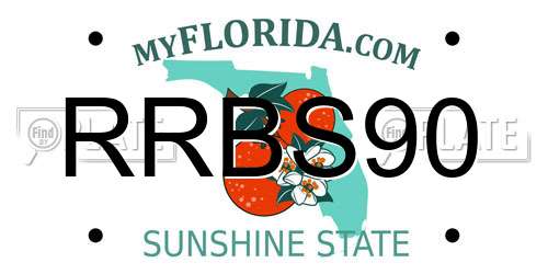 RRBS90 Florida License Plate