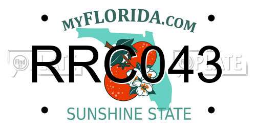 RRC043 Florida License Plate