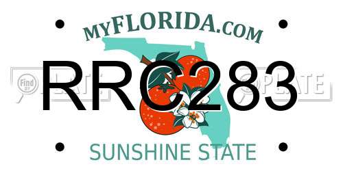 RRC283 Florida License Plate