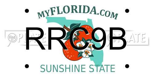 RRC9B Florida License Plate