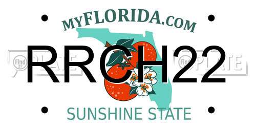 RRCH22 Florida License Plate