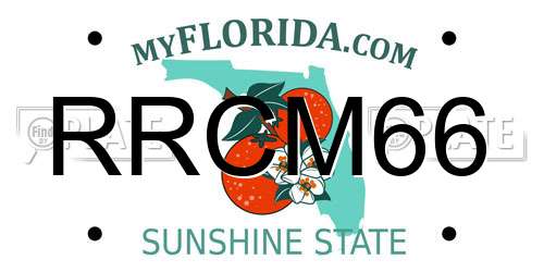 RRCM66 Florida License Plate