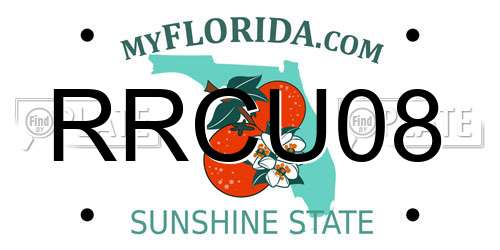 RRCU08 Florida License Plate