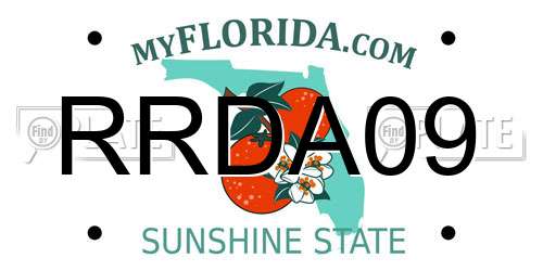 RRDA09 Florida License Plate