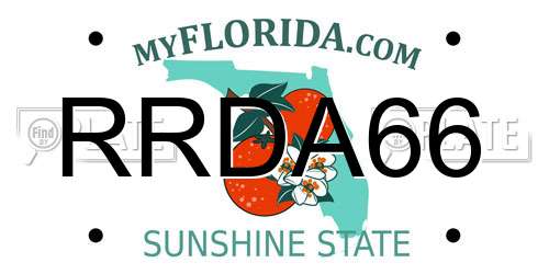 RRDA66 Florida License Plate