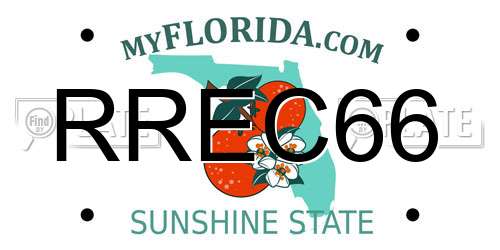 RREC66 Florida License Plate