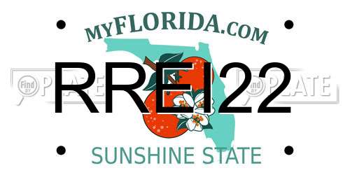 RREI22 Florida License Plate