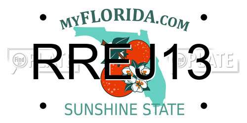 RREJ13 Florida License Plate