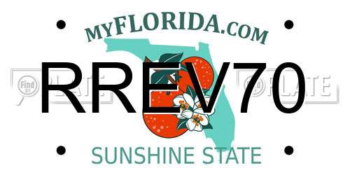 RREV70 Florida License Plate