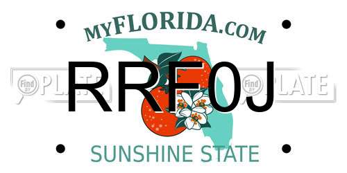 RRF0J Florida License Plate