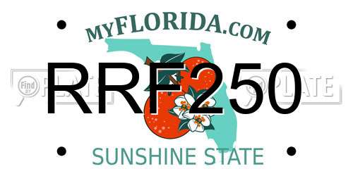 RRF250 Florida License Plate