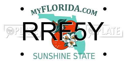 RRF5Y Florida License Plate