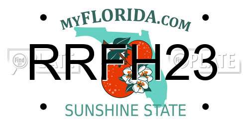 RRFH23 Florida License Plate