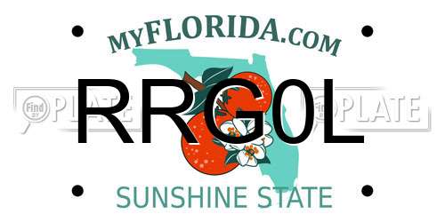 RRG0L Florida License Plate