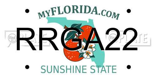 RRGA22 Florida License Plate