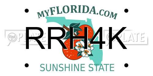 RRH4K Florida License Plate