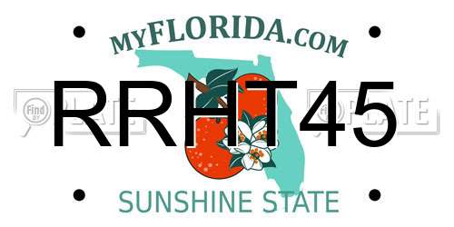 RRHT45 Florida License Plate